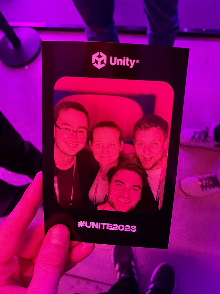Unser Teamfoto von der Unity 2023 in Amsterdam